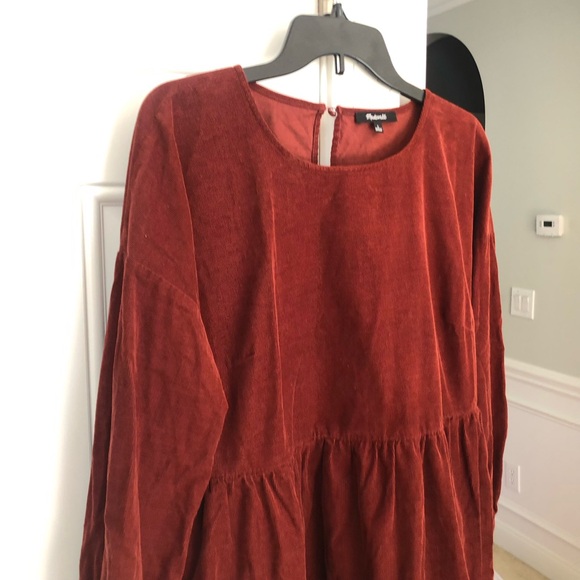 New: Madewell Relaxed Baby Corduroy Dress with Pockets. Size Large - Picture 9 of 13